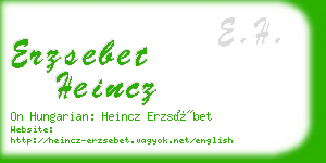 erzsebet heincz business card